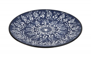 Talerz deserowy 18 cm ceramiczny Oriental Blue