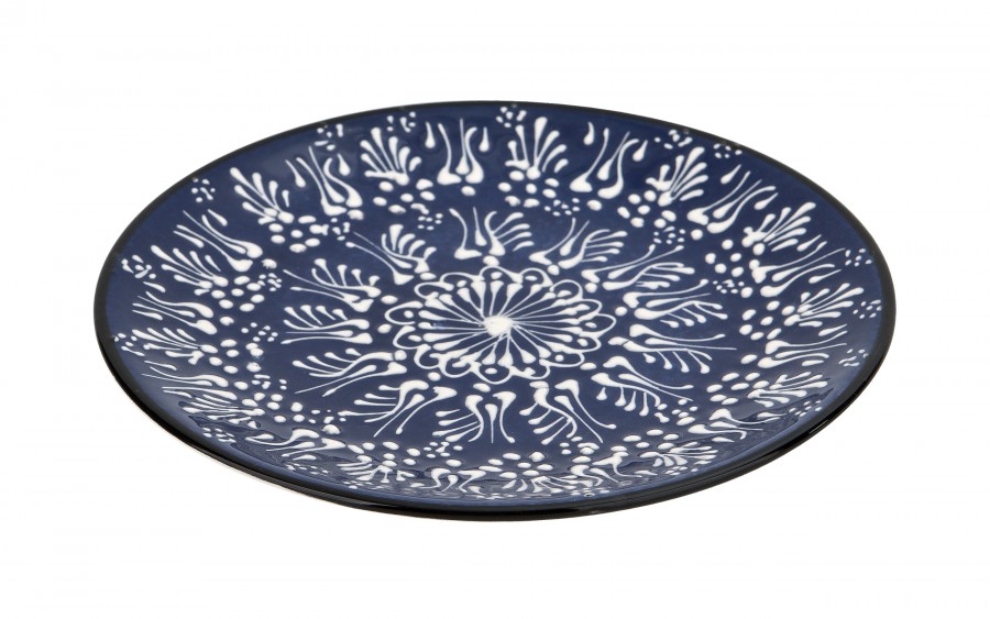 Talerz deserowy 18 cm ceramiczny Oriental Blue