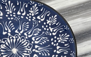 Talerz deserowy 18 cm ceramiczny Oriental Blue