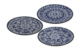 Talerz płytki obiadowy 25 cm ceramiczny Oriental Blue