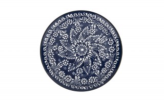 Talerz płytki obiadowy 25 cm ceramiczny Oriental Blue