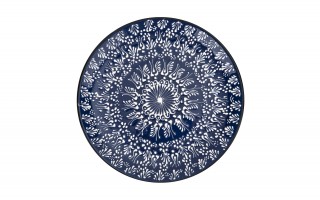 Talerz płytki obiadowy 25 cm ceramiczny Oriental Blue