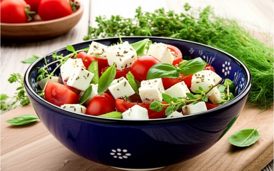 Salaterka ceramiczna 21 cm Oriental Blue