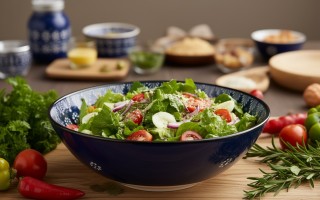 Salaterka ceramiczna 31 cm Oriental Blue