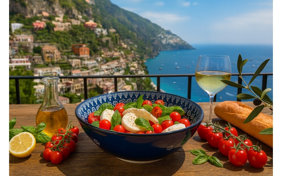 Salaterka ceramiczna 31 cm Oriental Blue