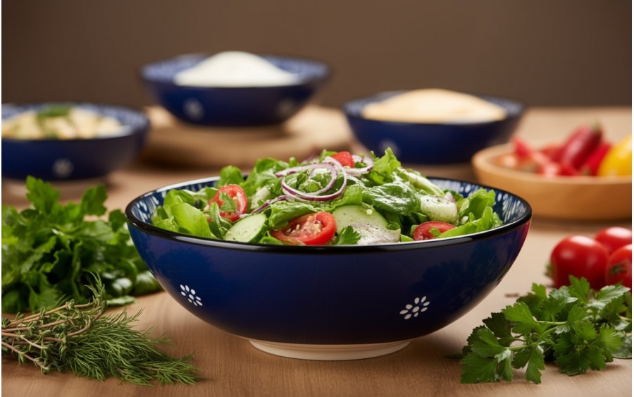 Salaterka ceramiczna 26,5 cm Oriental Blue