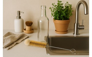 Szczotka do butelek 20 mm szczecina naturalna + bawełna