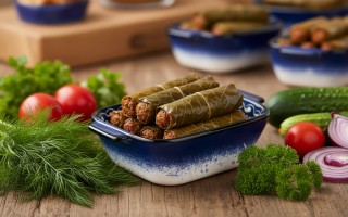 Salaterka ceramiczna z uchwytami 12,5 cm Oriental Blue