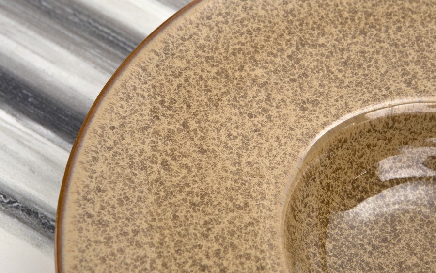 Talerz do pasty 28 cm Ombres Beż Ciemny