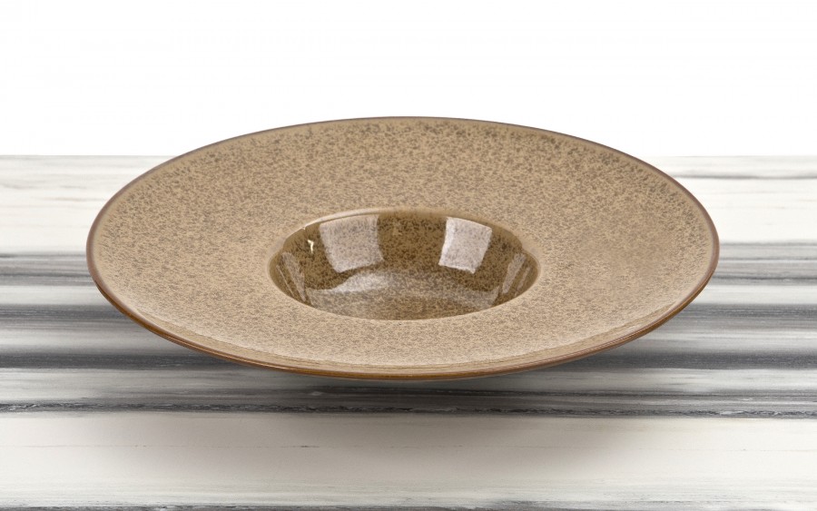 Talerz do pasty 28 cm Ombres Beż Ciemny