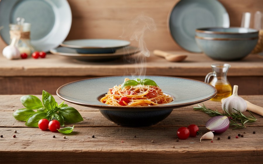 Talerz do pasty 28 cm Ombres Blue