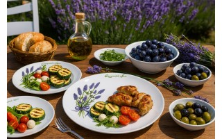 Talerz płytki obiadowy 27 cm Boss Lawenda