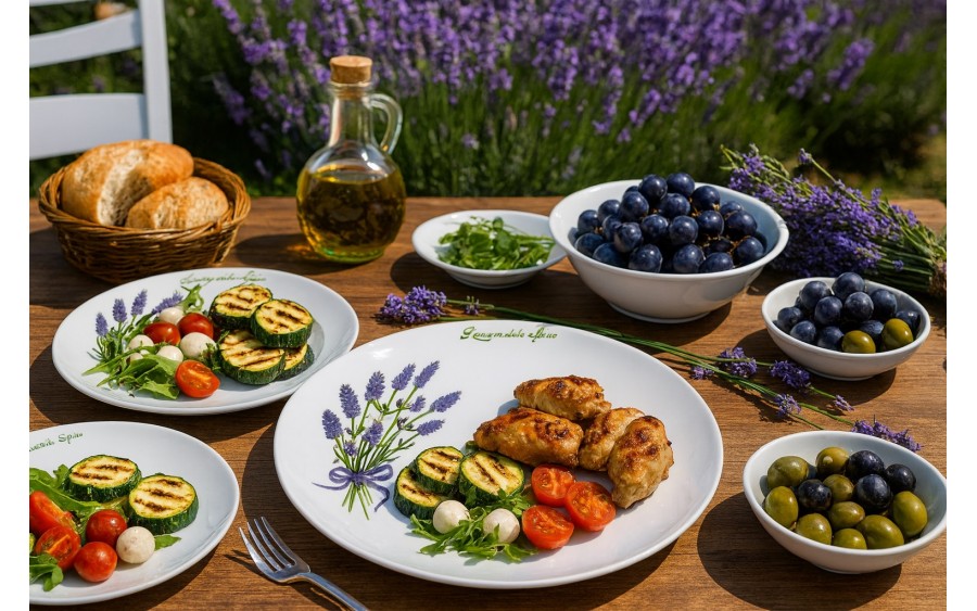 Talerz płytki obiadowy 27 cm Boss Lawenda