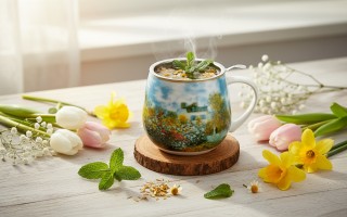 Kubek baryłka z zaparzaczem 430 ml The Artist’s Garden at Vétheuil