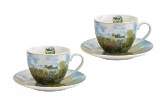 Zestaw 2 filiżanek do espresso 110 ml + spodki The Artist’s Garden at Vétheuil