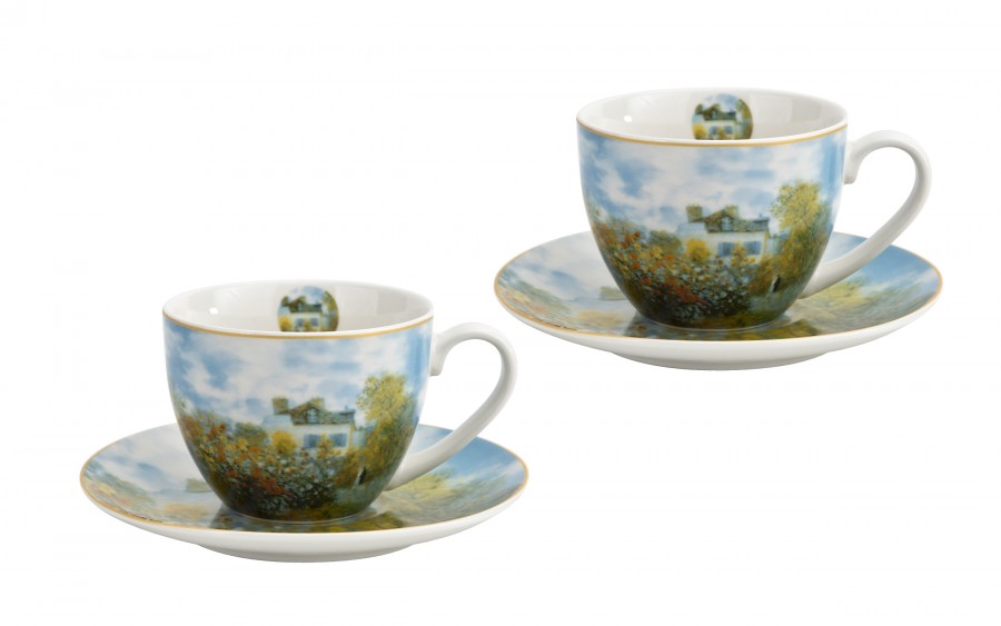 Zestaw 2 filiżanek do espresso 110 ml + spodki The Artist’s Garden at Vétheuil