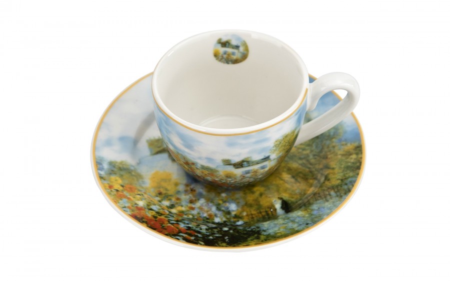 Zestaw 2 filiżanek do espresso 110 ml + spodki The Artist’s Garden at Vétheuil