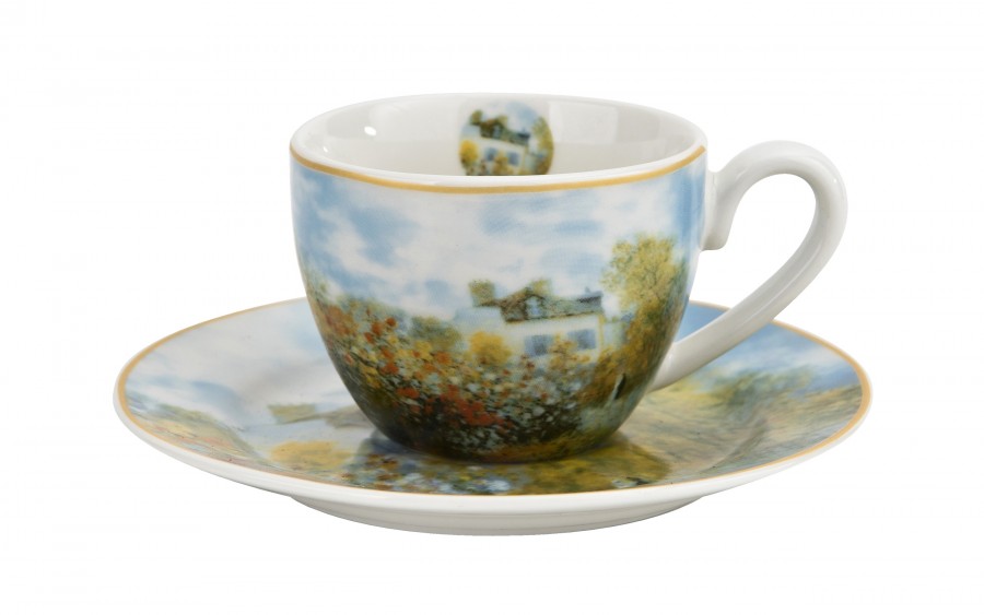 Zestaw 2 filiżanek do espresso 110 ml + spodki The Artist’s Garden at Vétheuil