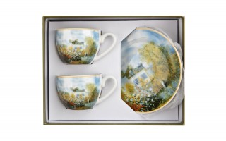 Zestaw 2 filiżanek do espresso 110 ml + spodki The Artist’s Garden at Vétheuil