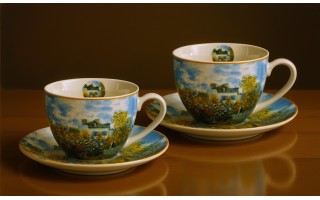 Zestaw 2 filiżanek do espresso 110 ml + spodki The Artist’s Garden at Vétheuil