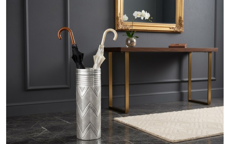 Parasolnik metalowy 55x19 cm srebrny