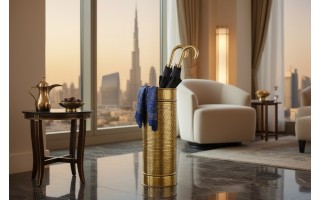 Parasolnik metalowy 54,5 cm złoty