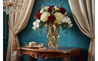 Wazon kryształowy 30,5 cm Samba Opera Gold