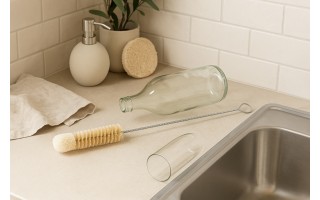 Szczotka do butelek 10 mm szczecina naturalna + bawełna