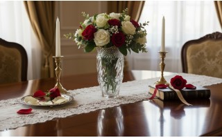 Wazon kryształowy 30 cm Flamenco Pyramid&Gold