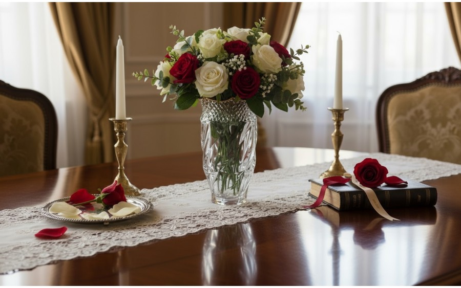 Wazon kryształowy 30 cm Flamenco Pyramid&Gold