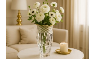 Wazon kryształowy 30 cm Flamenco Pyramid&Gold