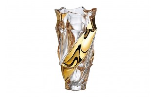 Wazon kryształowy 30 cm Flamenco Belt Gold