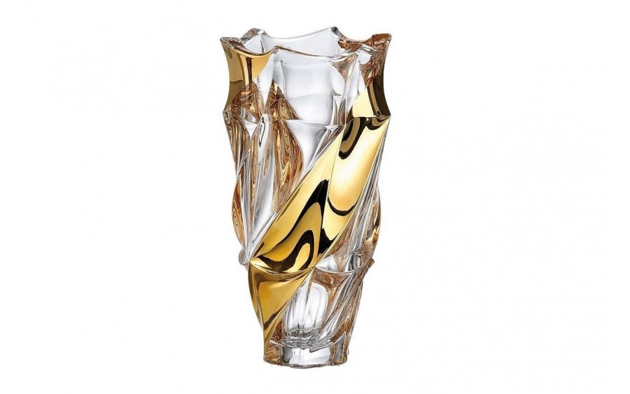 Wazon kryształowy 30 cm Flamenco Belt Gold