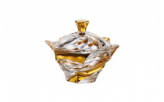 Bomboniera kryształowa 20,5 cm Flamenco Belt Gold