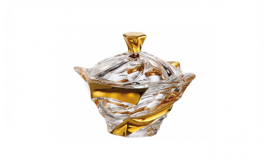 Bomboniera kryształowa 20,5 cm Flamenco Belt Gold