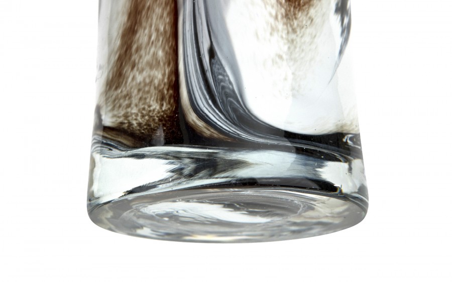 Wazon szklany 28 cm brązowo-czarny 2310/C269