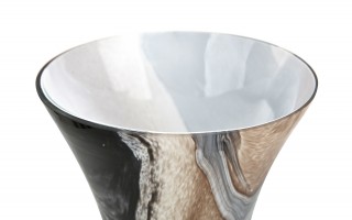 Wazon szklany 28 cm brązowo-czarny 2310/C269