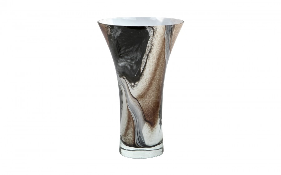 Wazon szklany 28 cm brązowo-czarny 2310/C269