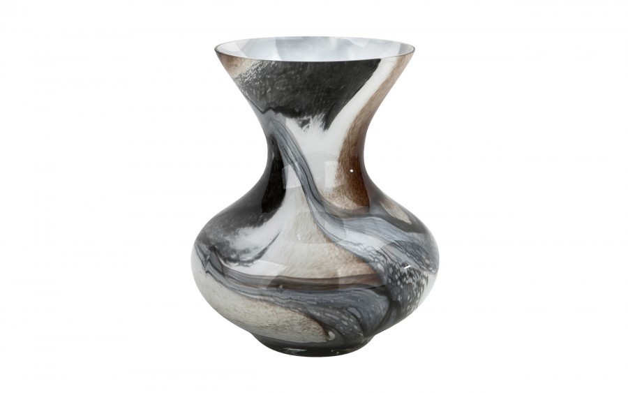 Wazon szklany 25 cm brązowo-czarny 2311/C269