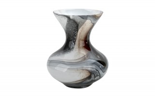 Wazon szklany 25 cm brązowo-czarny 2311/C269