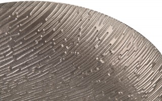 Talerz dekoracyjny 32,5 cm podtalerz beżowo-złoty