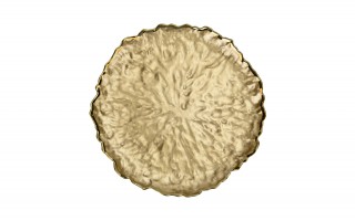 Talerz dekoracyjny 33 cm podtalerz złoty