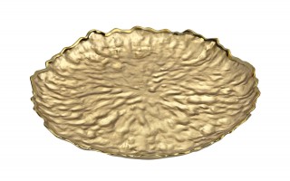 Talerz dekoracyjny 33 cm podtalerz złoty