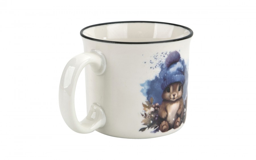 Kubek porcelanowy 220 ml Wiewiórka Henio niebieska