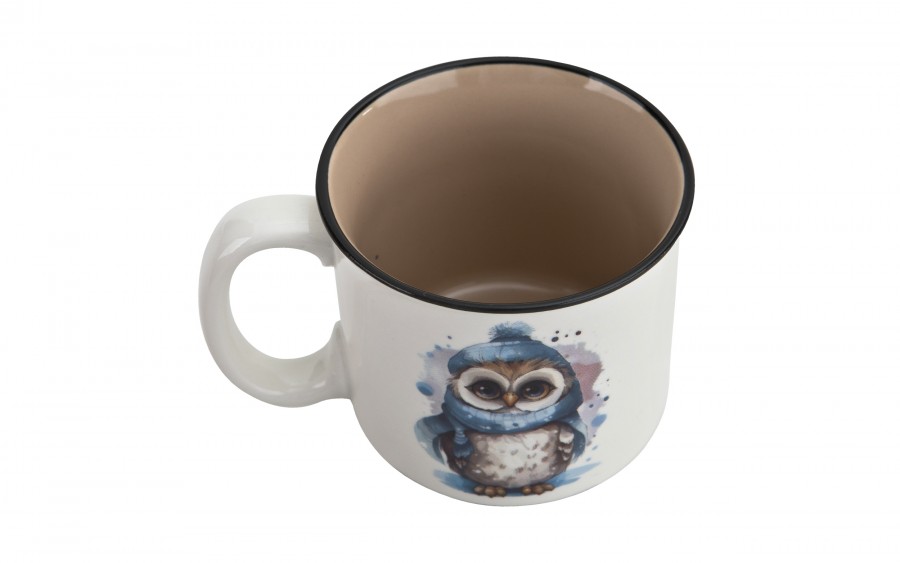 Kubek porcelanowy 220 ml Sowa Otello niebieska