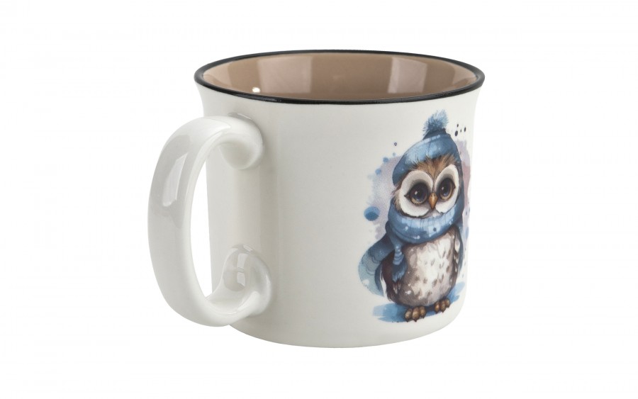 Kubek porcelanowy 220 ml Sowa Otello niebieska