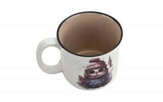 Kubek porcelanowy 220 ml Sowa Otello różowa