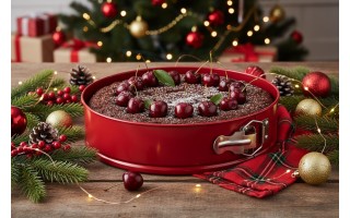 Tortownica 26 cm Noel czerwona