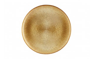 Patera dekoracyjna 27 cm okrągła Ambition Serve złota