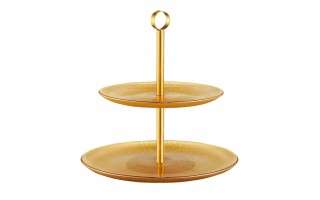 Patera dwupoziomowa 27 cm Serve złota AMBITION